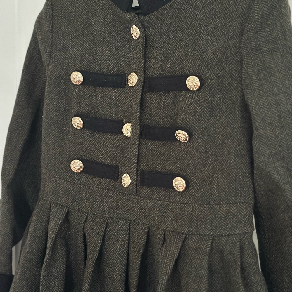 Linennaive Willow27 Green Wool Dress - Picture 4 of 7